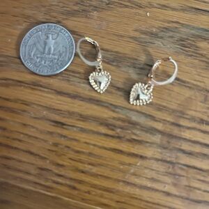 Chic Gold Heart Dangle Earrings